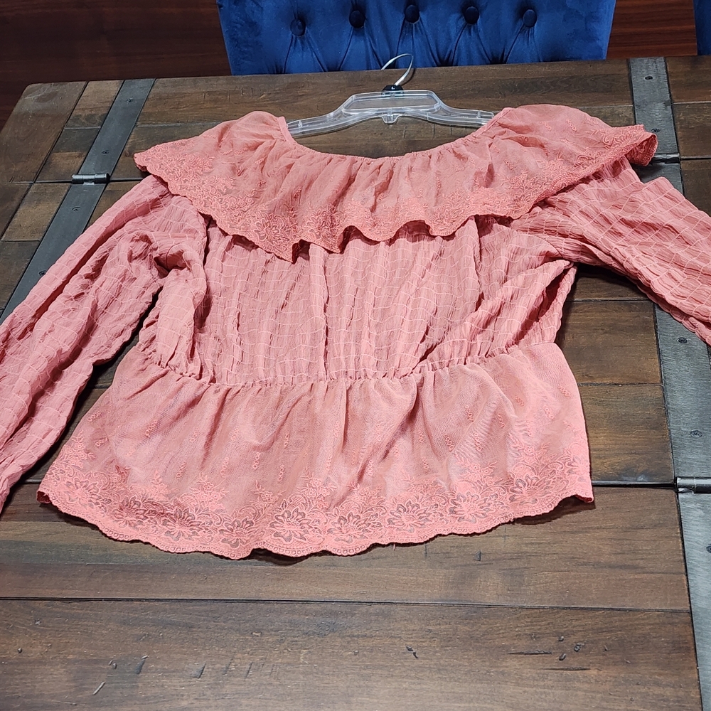 Hayden Terracotta Lace Blouse - Picture 7 of 7